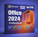 Microsoft Office Pro 2024 for Windows 3-PCs Lifetime License for $15 + digital download