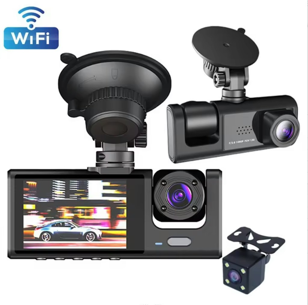 Triple Lens 1080P Car Dash Cam: $7.99 Triple Lens 1080P Car Dash Cam: $7.99