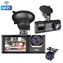 Triple Lens 1080P Car Dash Cam for $8 + free shipping w/ first order