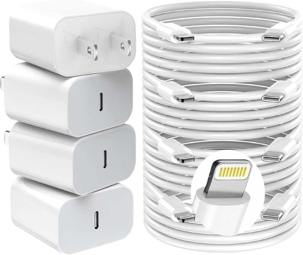 Grephone 20W 6-Foot iPhone Fast Charging Cable 4-Pack: $11 w/ Prime