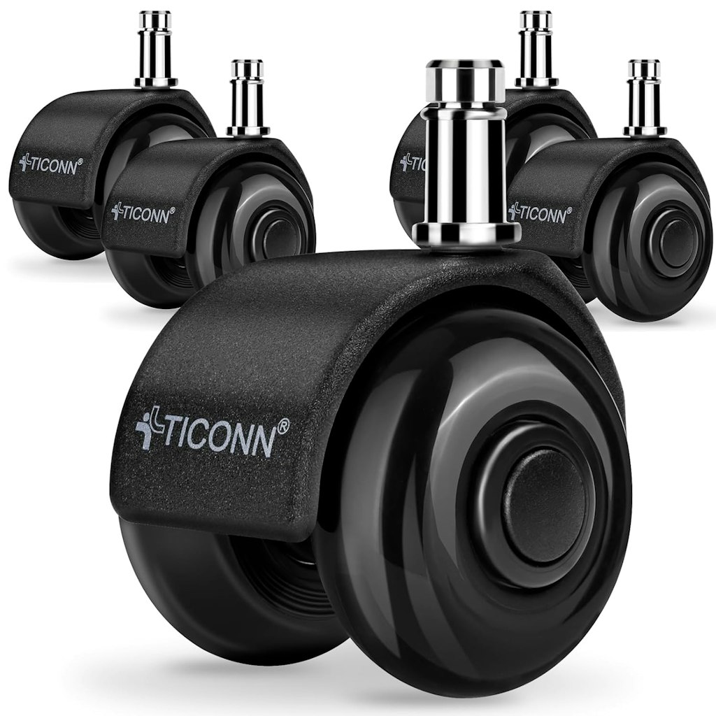 Ticonn Office Chair Caster Wheels 5-Pack: From $14