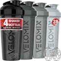 Velomix 28-oz. Protein Shaker Bottle 4-Pack for $10 + free shipping w/ Prime