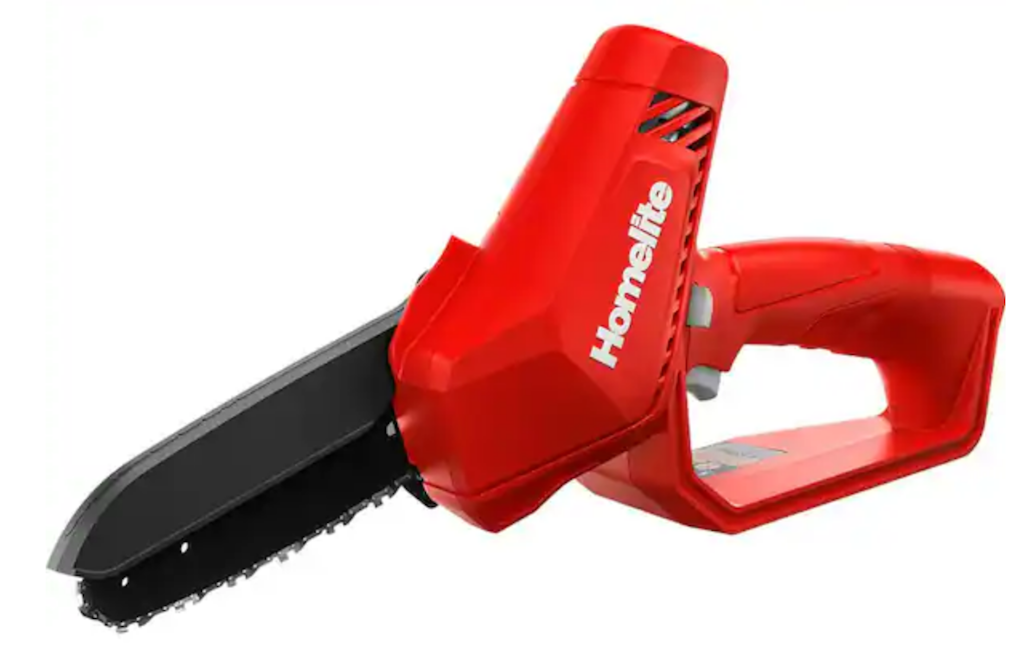 Homelite 12V Lithium 6" Battery Pruning Mini Chainsaw: $39