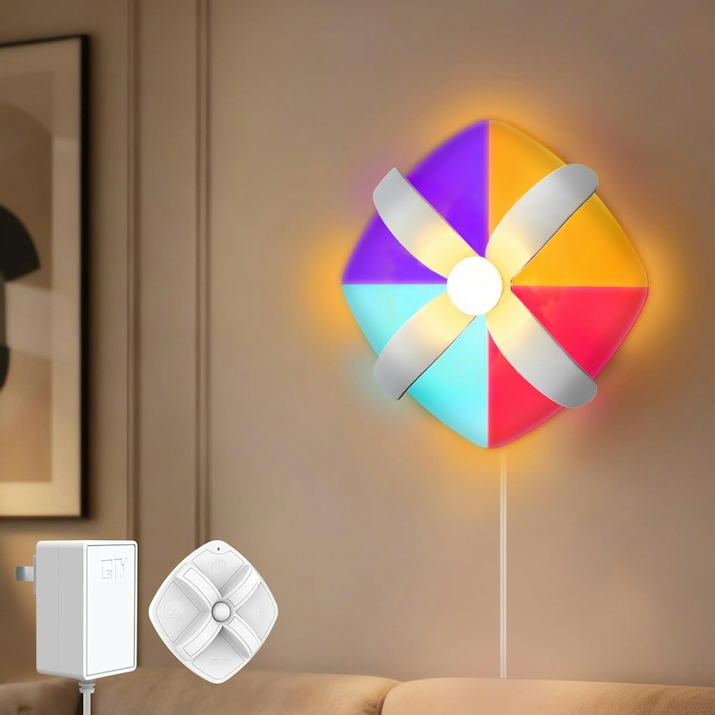 Honey Tour Dimmable RGB LED Wall Sconces with Remote: $49.99