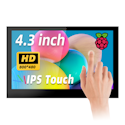 4.3" IPS Capacitive Touchscreen LCD Display for Raspberry Pi 3/4/5 for $22 + free shipping w/ first order