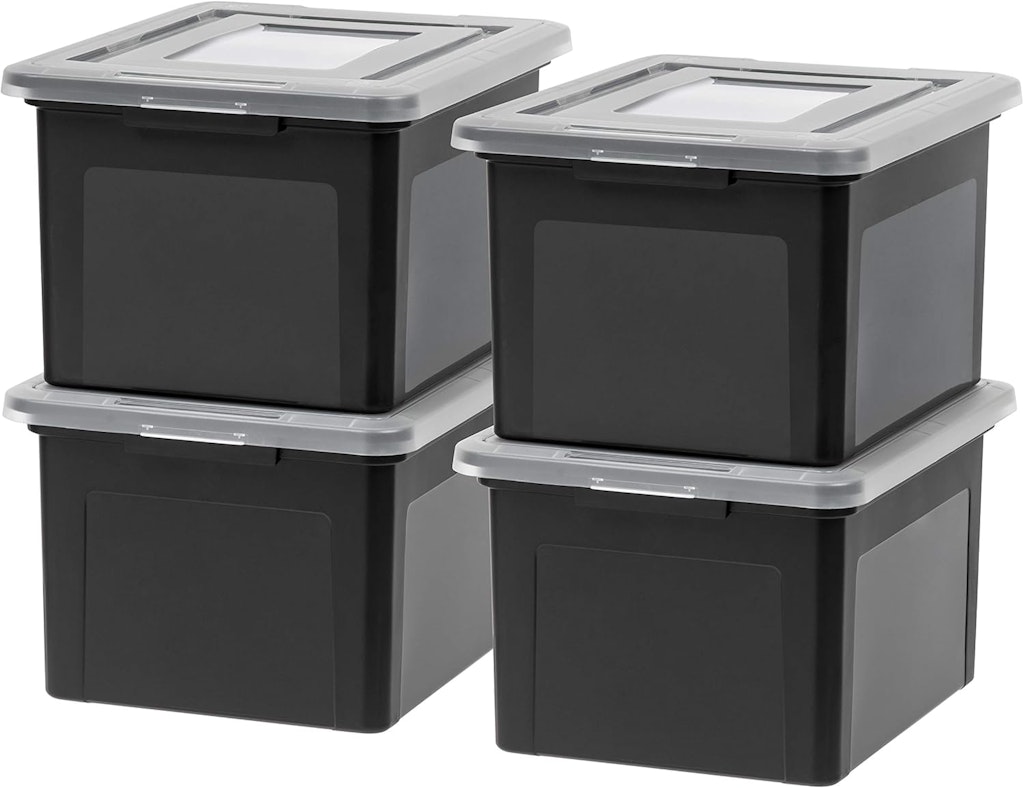 IRIS USA 35-Quart File Box 4-Pack: $32 IRIS USA 35-Quart File Box 4-Pack: $32