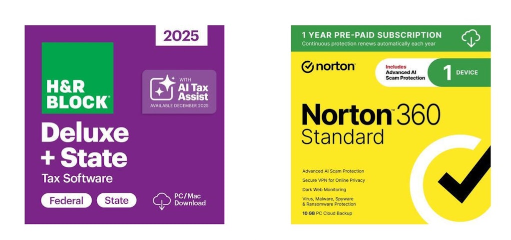 H&R Block Tax Software Deluxe + State 2025 w/ Norton 360 Standard 2026: $20