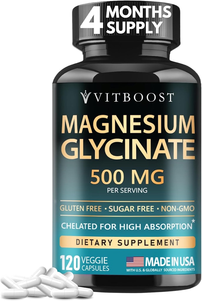 VitBoost Magnesium Glycinate 500mg 120-Capsule Bottle: $9.06 VitBoost Magnesium Glycinate 500mg 120-Capsule Bottle: $9.06