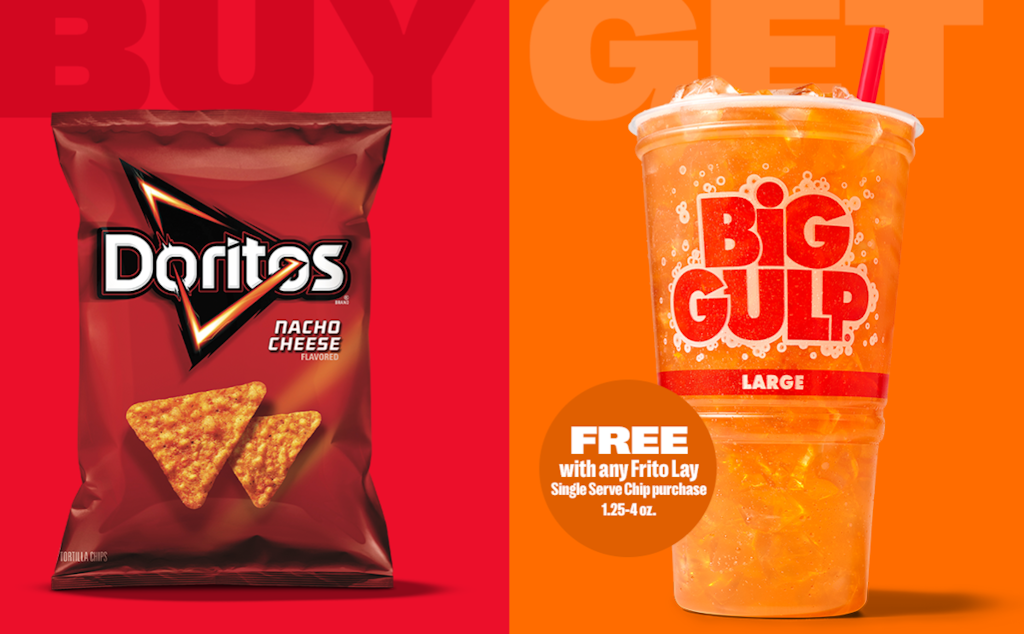 7-Eleven Big Gulp Drink: Free w/ Frito Lay purchase