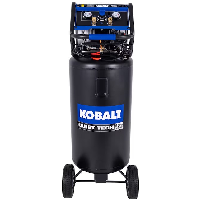 Kobalt Quiet Tech 26-Gallon Portable Electric 150PSI Vertical Air Compressor: $319