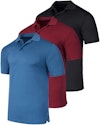 Real Essentials Men's 3 Pack Moisture Wicking Polo Shirts for $23 + free shipping w/ Prime