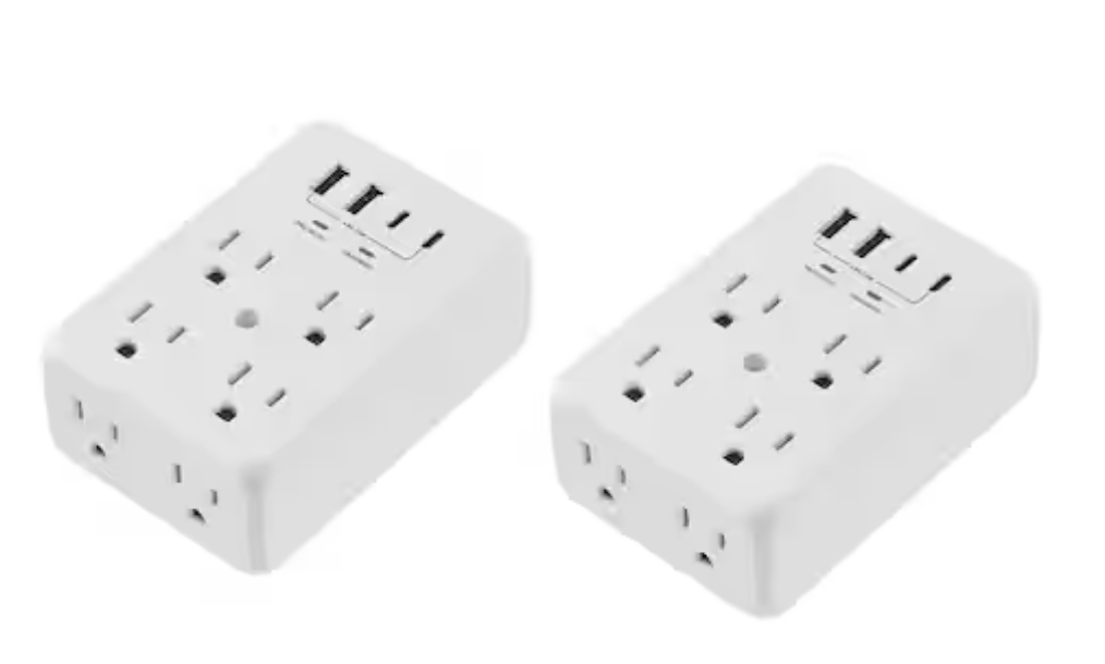 Commercial Electric 6-Outlet Wall Mounted Surge Protector 2-Pack: $5 in-store clearance price Commercial Electric 6-Outlet Wall Mounted Surge Protector 2-Pack: $5 in-store clearance price