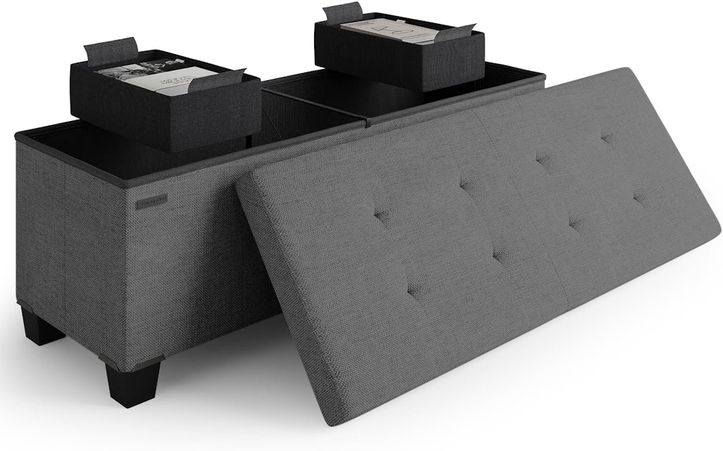 43" Storage Ottoman Bench: $33