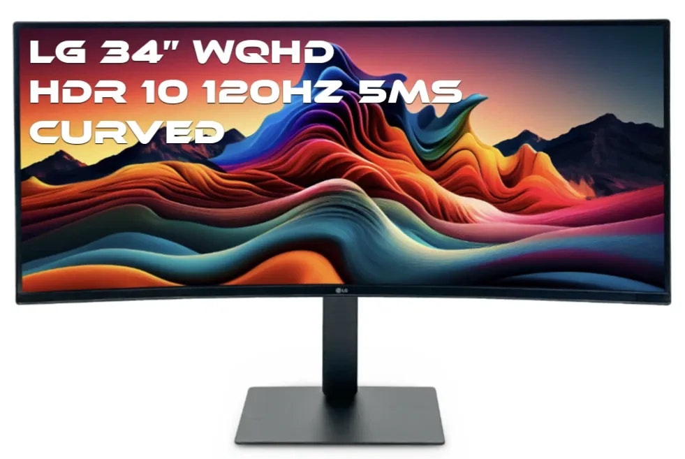 Open-box LG UltraWide 34" WQHD HDR 10 Curved Monitor: $190