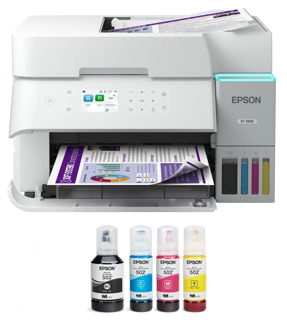 Certified Refurb Epson EcoTank ET-3958 Wireless Printer: $180