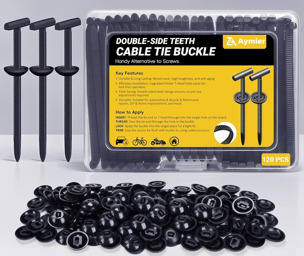 Cable Tie Buckle 120-Piece Set: $3.99