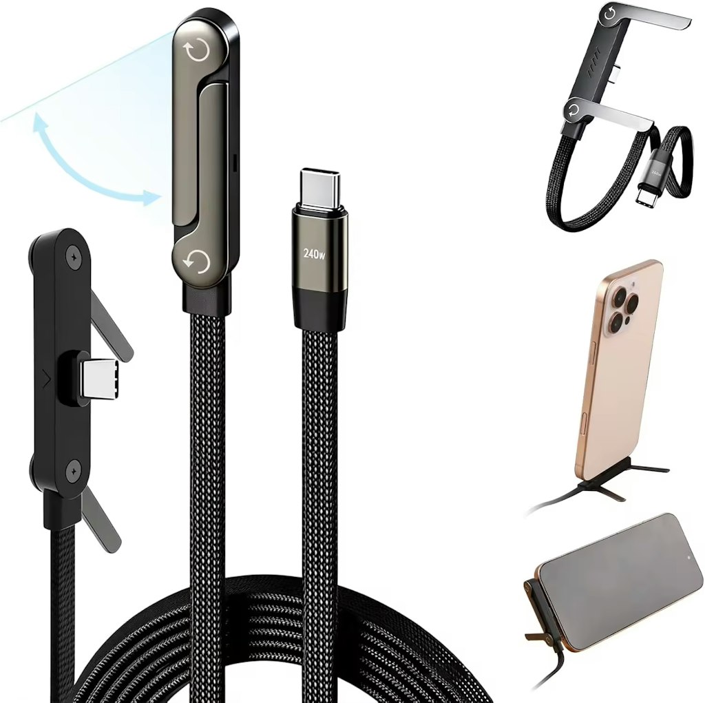 240W USB-C to USB-C Charging Cable: 2 for $2.52