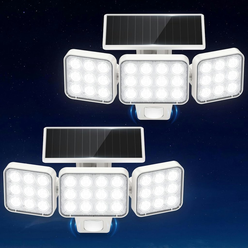 WdtPro Solar Waterproof Motion Sensor Outdoor Lights 2-Pack: $18.40