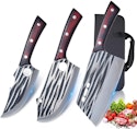 Butcher Chef Knife Set with Bag for $18 + free shipping w/ Prime