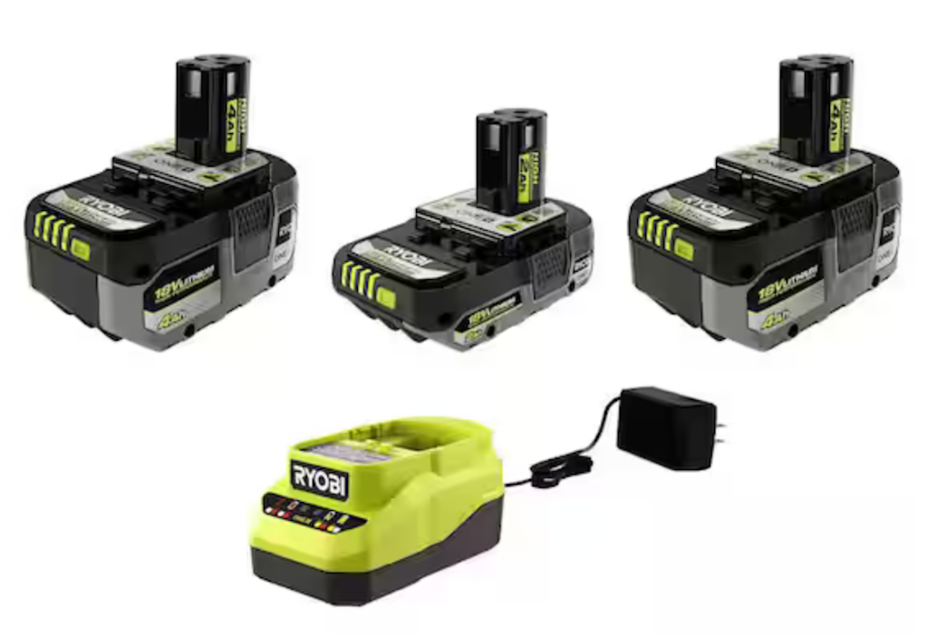 Ryobi One+ 18V Lithium-Ion High Performance Starter Kit: $127