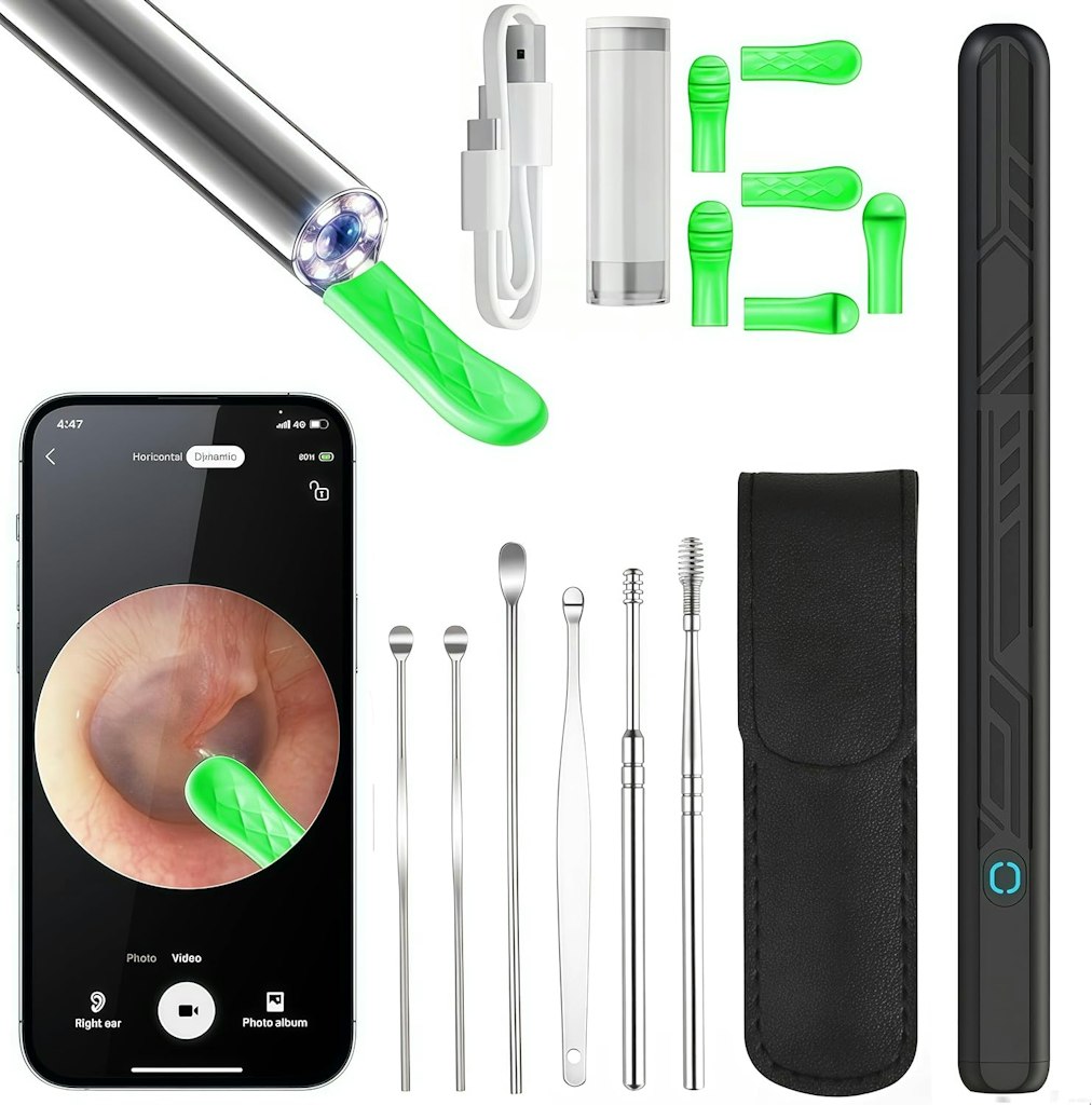 6-Piece 1080p Ear Wax Removal Tool with Camera: $5.99