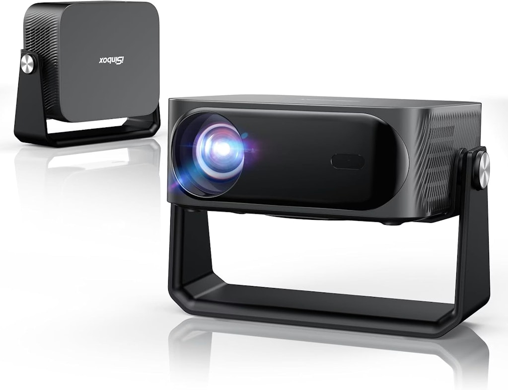 iSinbox 1200 ANSI AI Movin 2.0 4K Outdoor Projector w/ Wifi and Bluetooth: $99.99