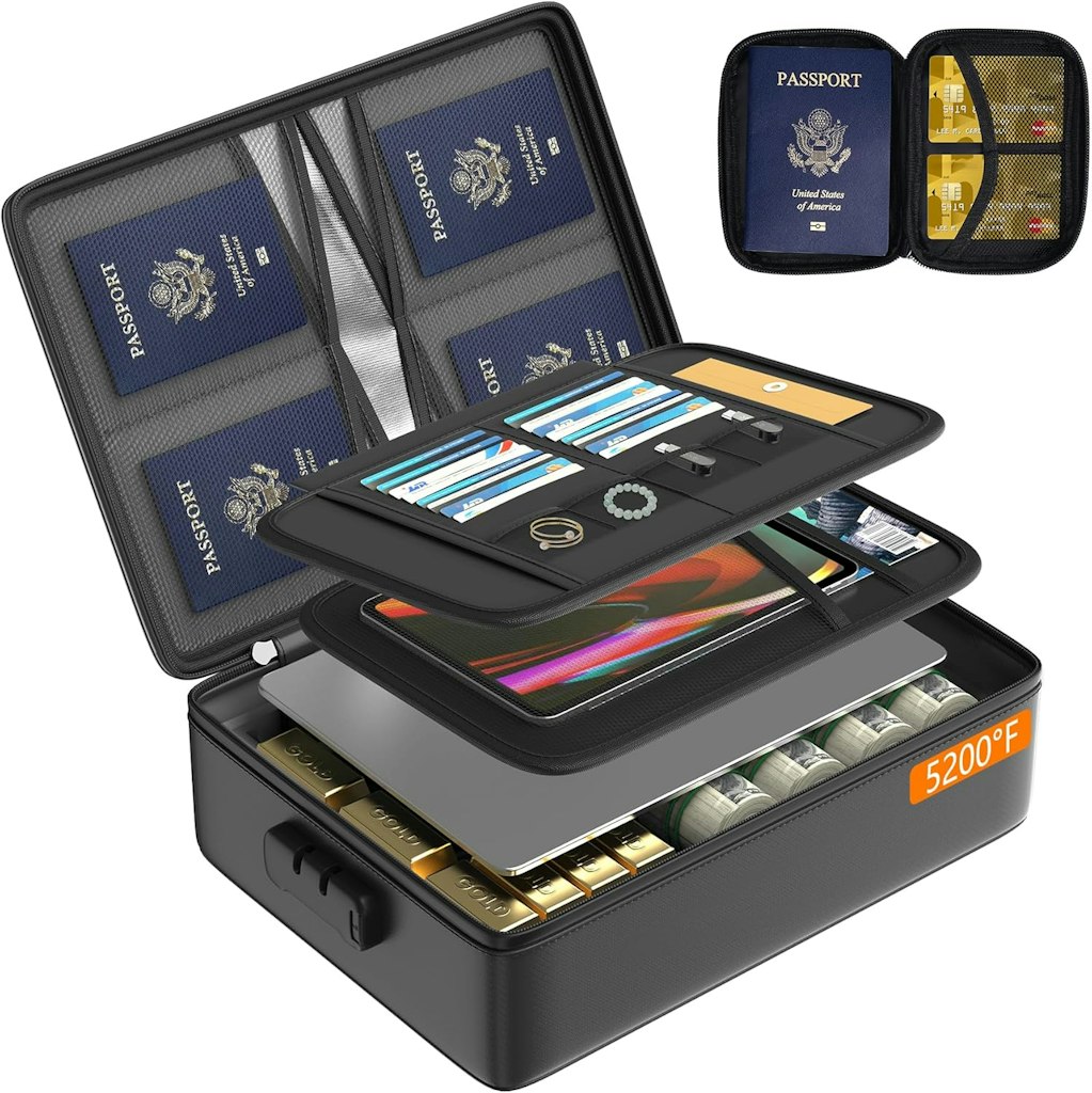 Grothery 5200°F Fireproof Document Organizer Box: $14.99