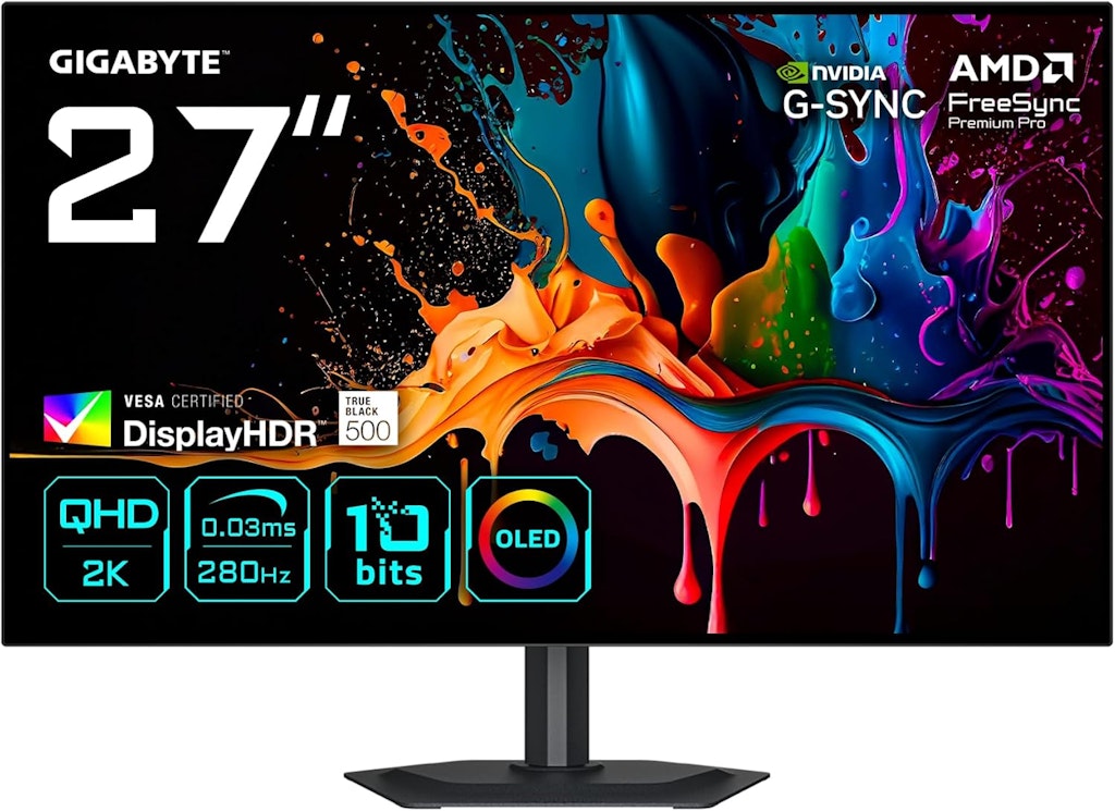 Gigabyte 27" OLED QHD 280Hz Gaming Monitor: $550