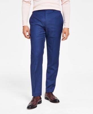 Calvin Klein Men's Slim-Fit Wool-Blend Stretch Suit Pants: $40