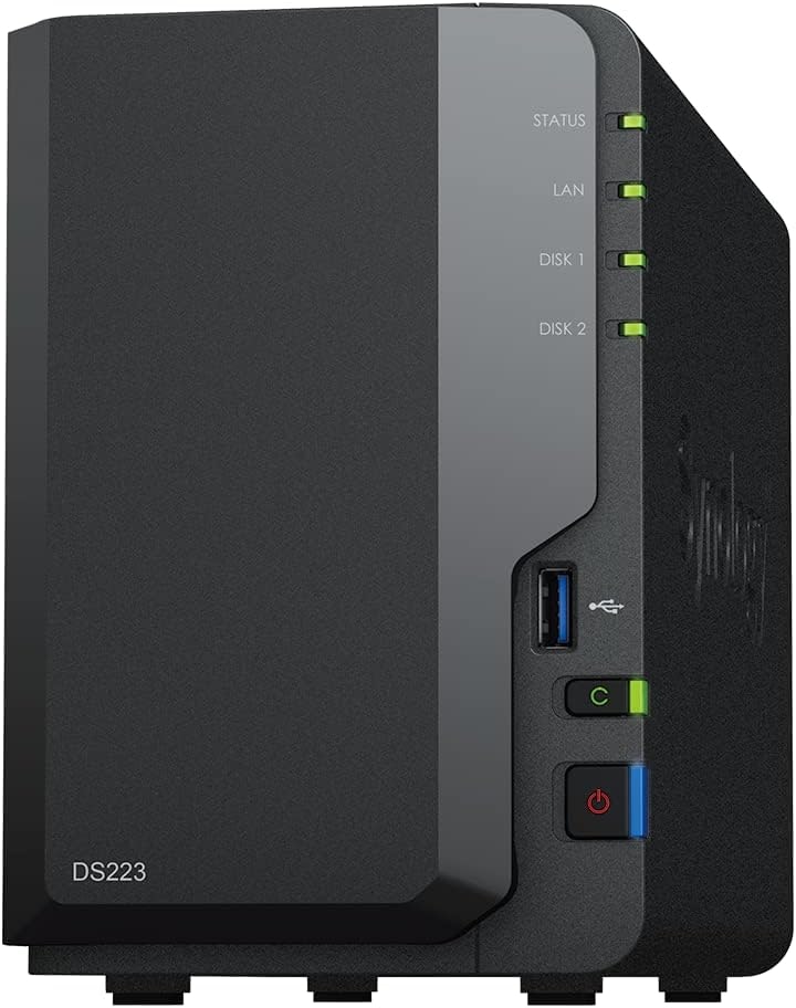 Synology DS223 2-Bay Diskless NAS: $274.99