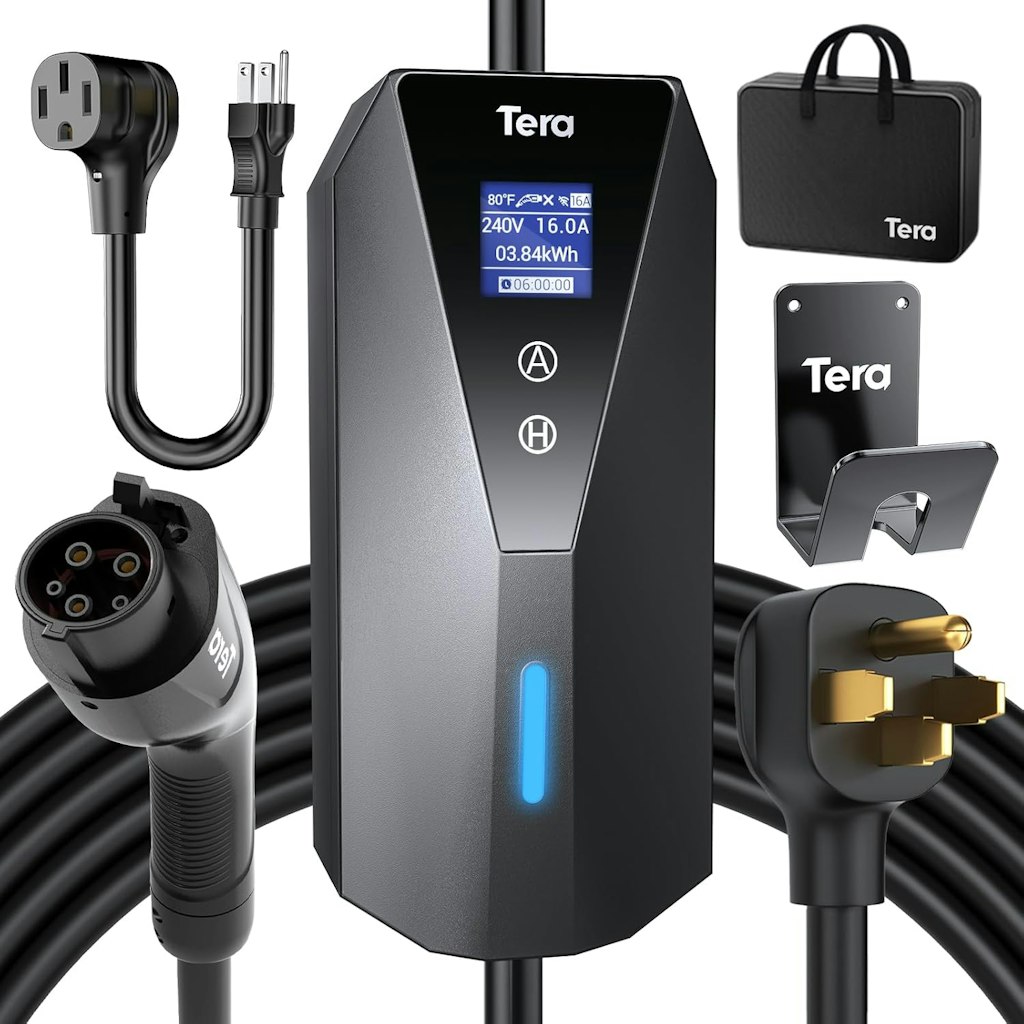 Tera Level 1 and 2 Portable Electric Car Charger: $90 Tera Level 1 and 2 Portable Electric Car Charger: $90