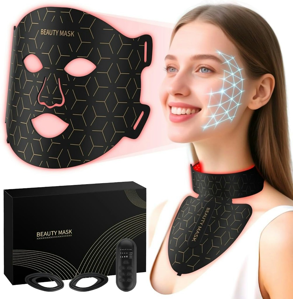 Verfubo 7-Color LED Red Light Therapy Mask: $111.43