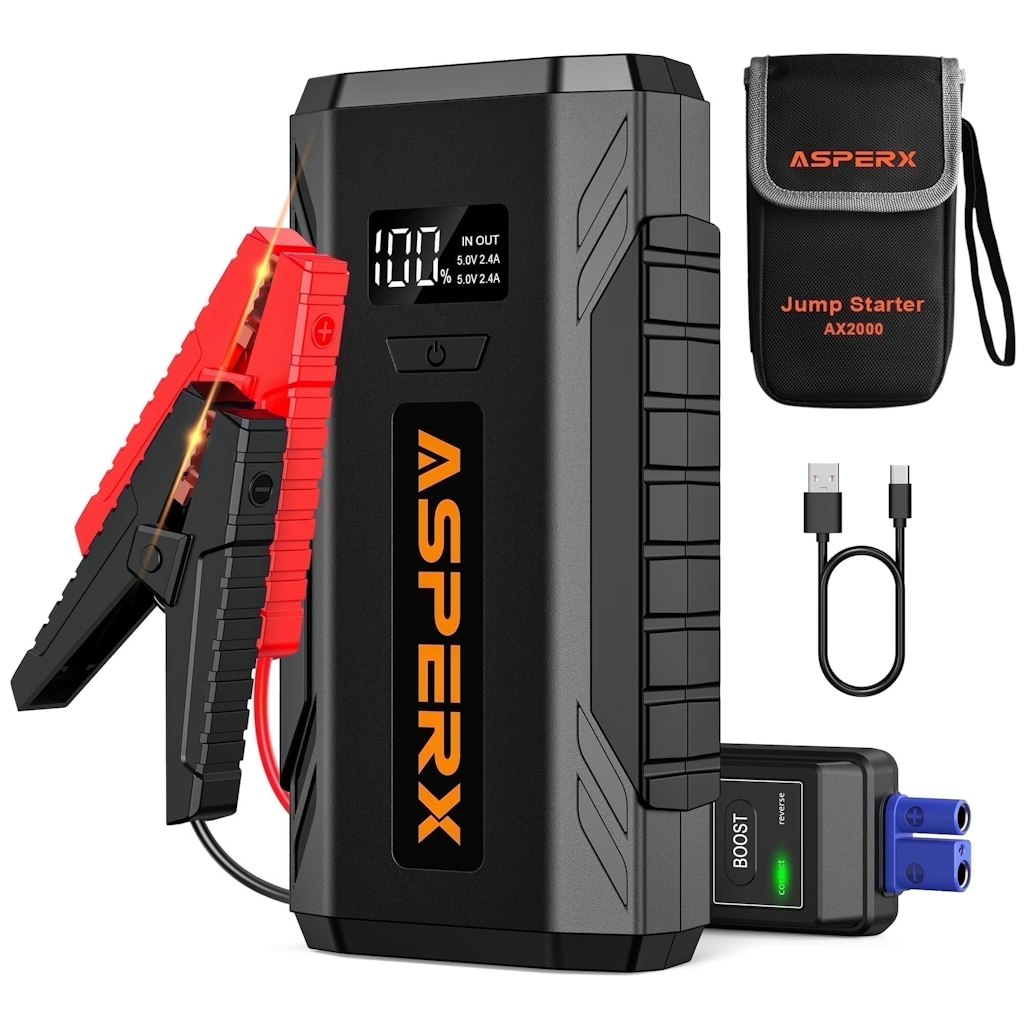 Asperx 2000A Car Battery Jump Starter: $18.71