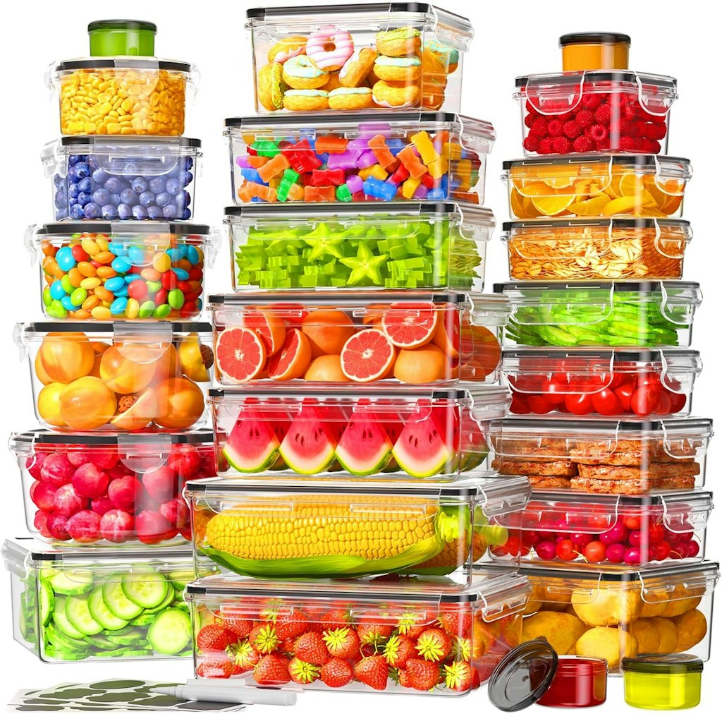 Kemethy 50-Piece Airtight Food Storage Container Set: $26.99