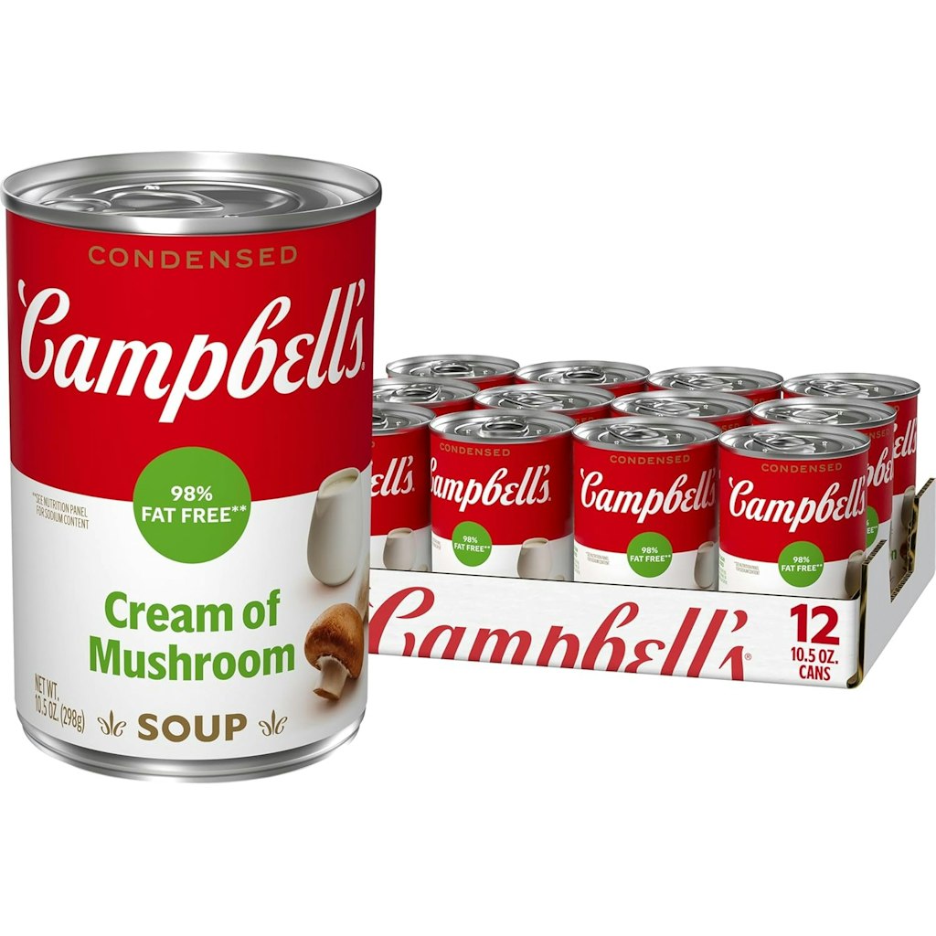 Campbell's 98% Fat Free Cream of Mushroom Condensed Soup 12-Pack: $10 via Sub & Save