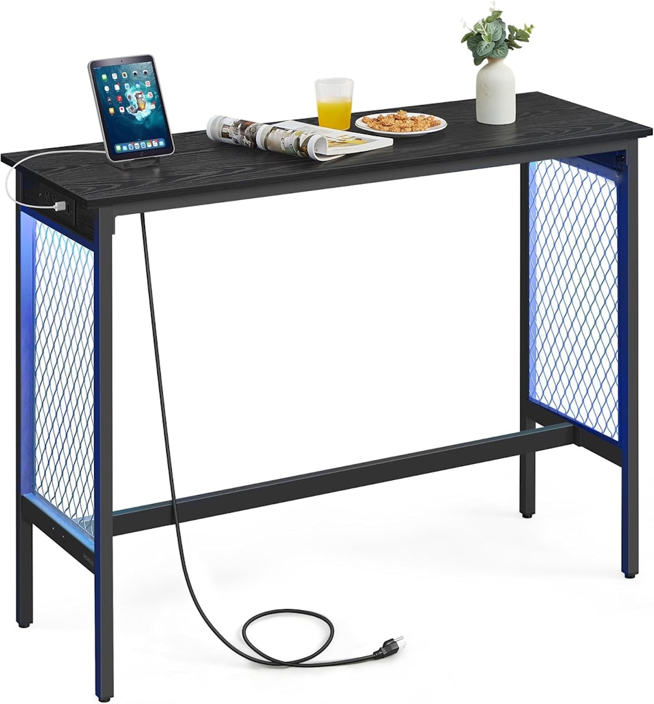 Vasagle 47.2" Bar Table with Power Outlets: $50.99