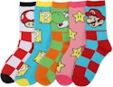 Bioworld Super Mario Bros. Adult Crew Socks 5-Pack for $14 + free shipping w/ Prime