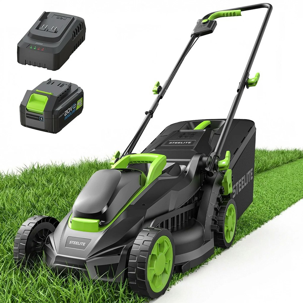 Steelite 13" 21V Cordless Lawn Mower: $100