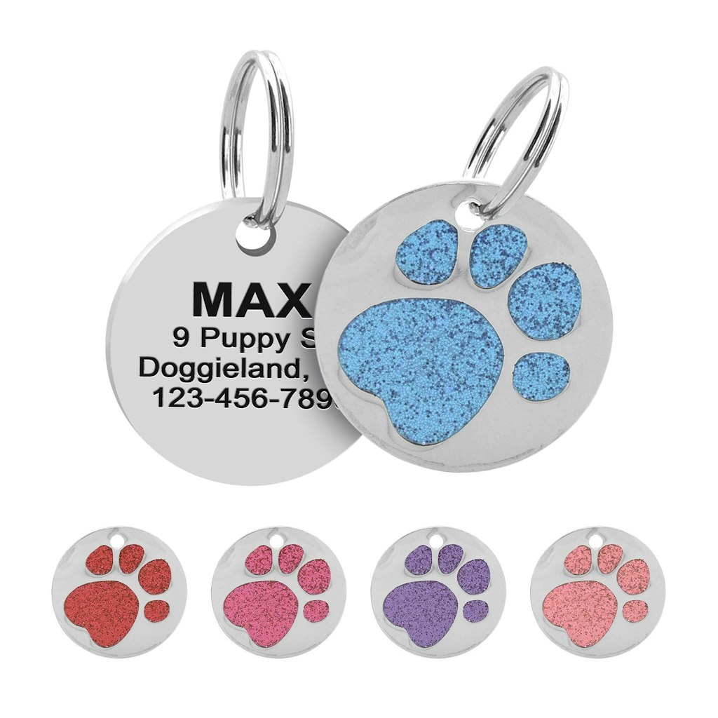 Glitter Paw Custom Pet ID Tag: $4.98 Glitter Paw Custom Pet ID Tag: $4.98
