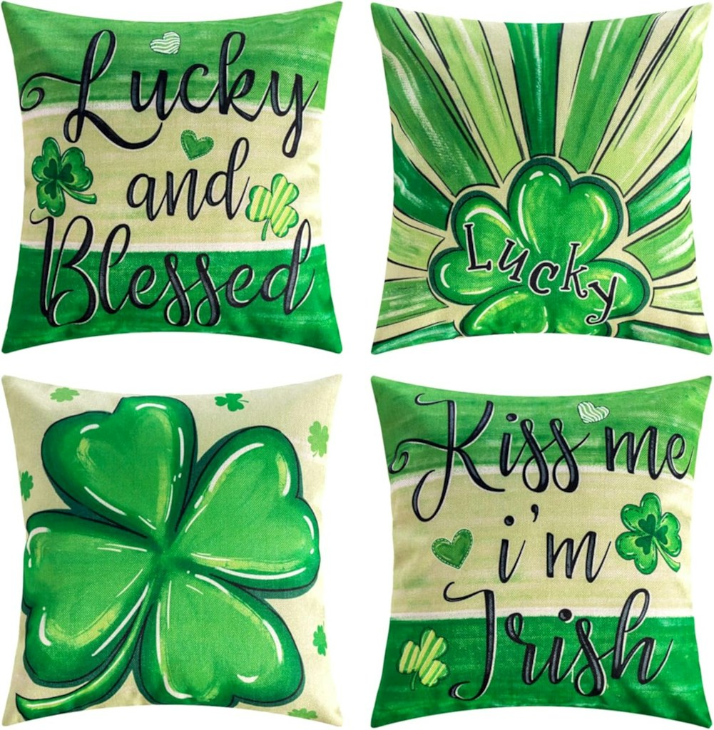 St. Patrick's Day Pillow Covers Decoration: $5.12