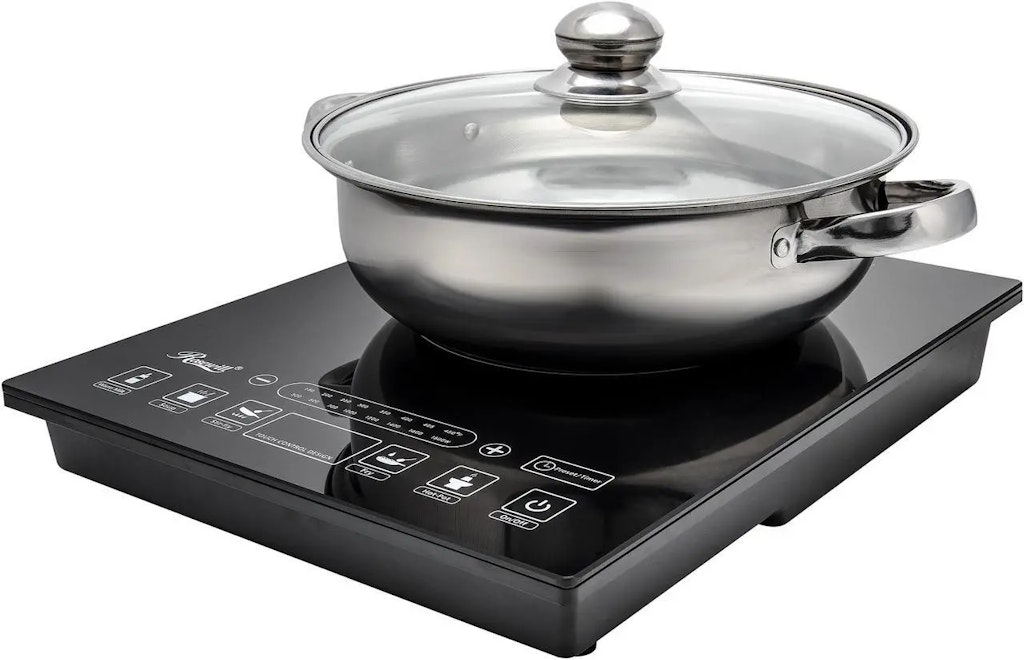 Rosewill 1800W Induction Cooktop w/ Stainless Steel Pot: $55