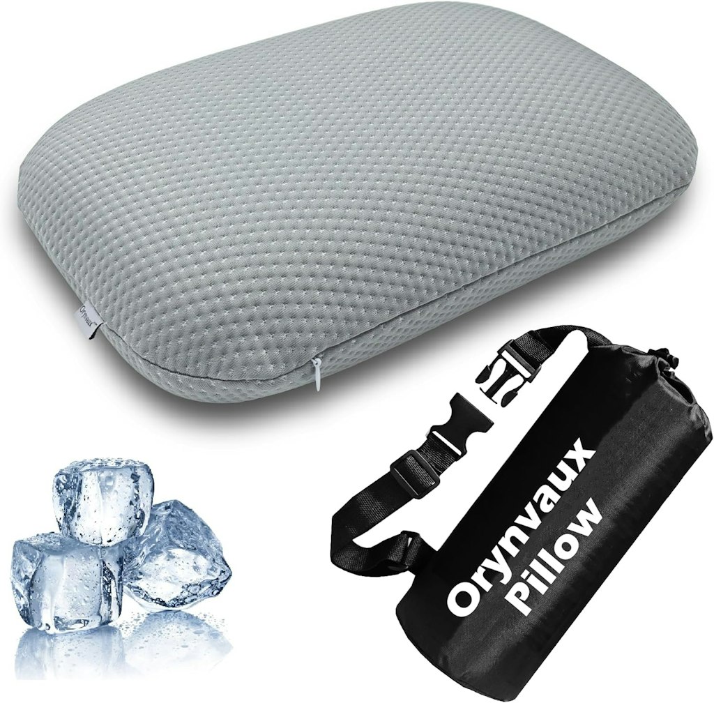 Orynvaux Cooling Memory Foam Travel Pillow: $17