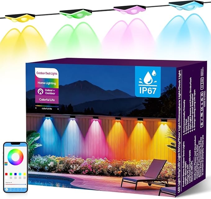 Permanent Outdoor Fence Lights: $35.99