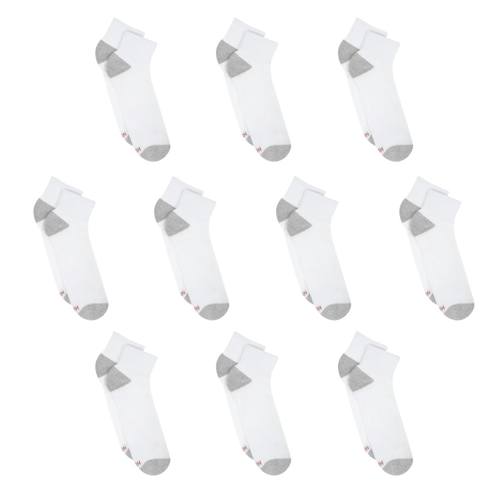 Hanes Men's Lightweight Ankle Socks 20-Pack : $8.79