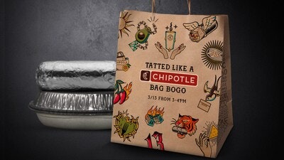 Chipotle Friday the 13th Tatted Like A Chipotle Bag: Buy one get one free for tatted customers 