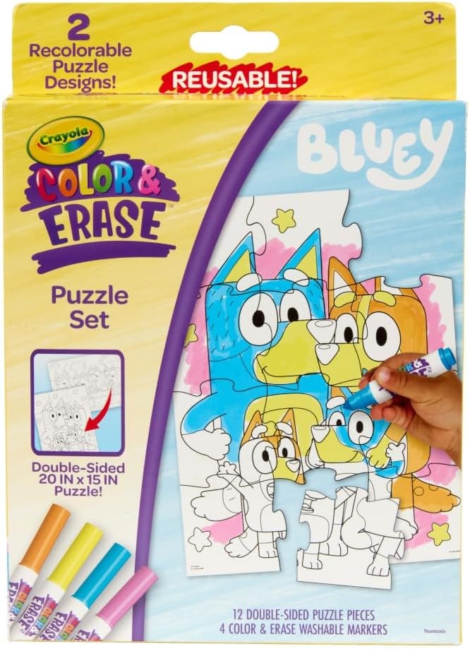Crayola Color & Erase Bluey Puzzle Set: $5.92