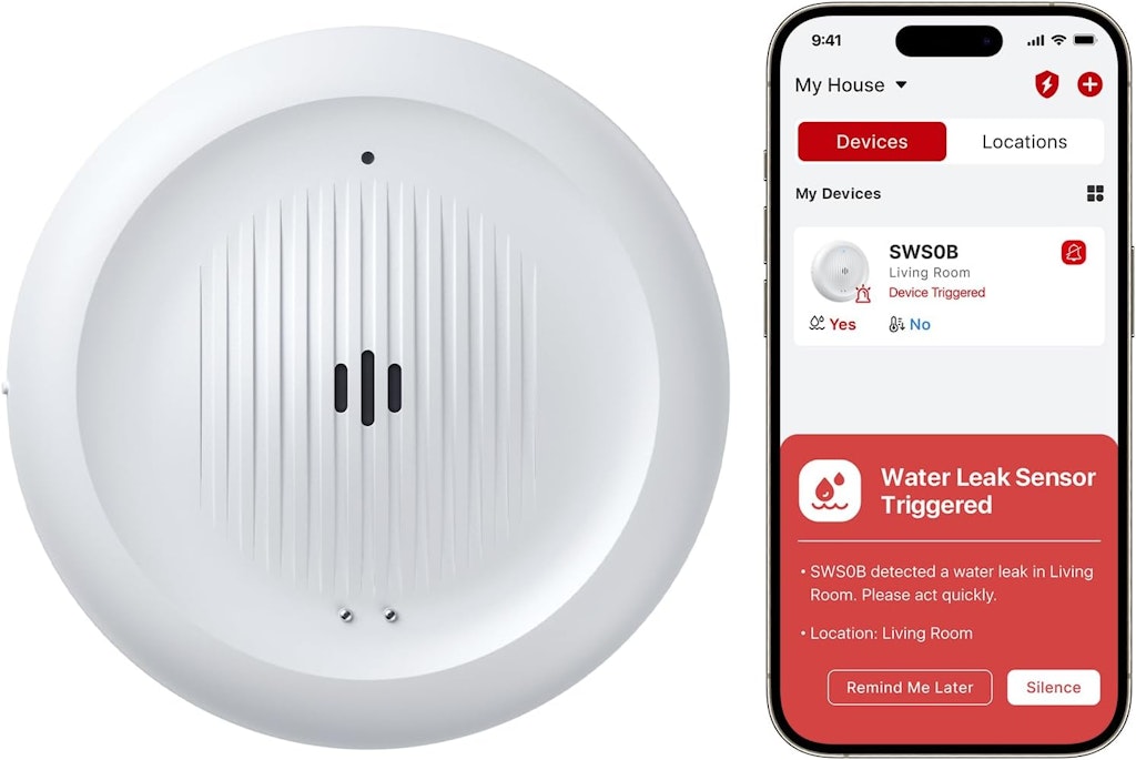 X-Sense WiFi Water Leak Detector: $14