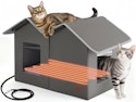 Bedsure Extra Wide Heated Outdoor Cat House for $50 + free shipping
