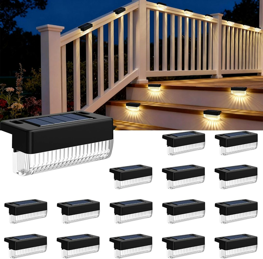 Coozaming Solar Deck Lights 16-Pack: $12.99