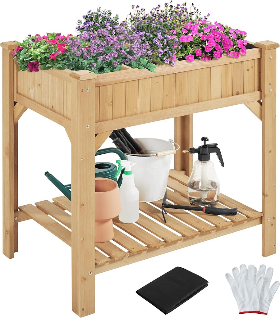 Yaheetech 8-Pocket Raised Garden Bed: $56.99